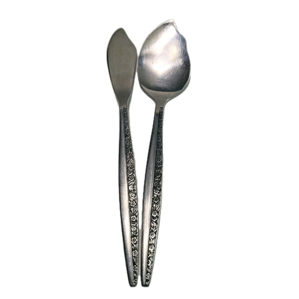 Vintage Coventry‎ Bouquet Stainless Steel Master Butter Knife & Serving JAPAN